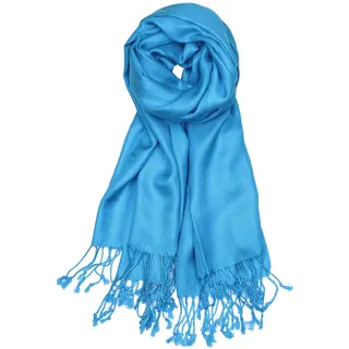 Achillea Pashmina-Schal mit Fransen, weich, seidig, wendbar, Paisleymuster, Dark Seagreen