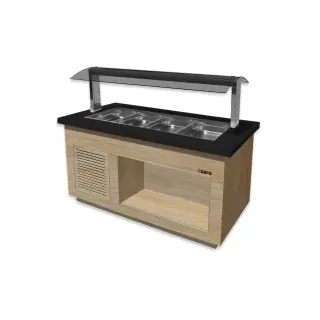 Saro Salatbar für 4x 11 GN, Premium LINE SB-K170 OAK,