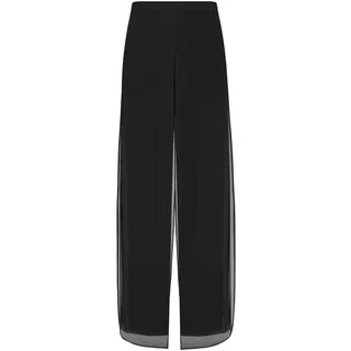 Shorts VERA MONT "Hosenrock im Layer Look", Damen, Gr. 46, EURO, schwarz, Obermaterial: 100% Polyester Pol. recyc.., Hosen Shorts