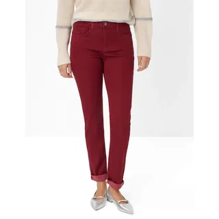 Brax Damen Five-Pocket-Hose Style CAROLA MULBERRY, dunkelrot, Gr. 40K