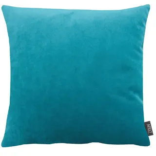 Apelt Zierkissen , Petrol , Textil , Uni , Füllung: Vlies,Vlies , quadratisch , 45x45 cm , Oeko-Tex® Standard 100 , pflegeleicht , Heimtextilien, Wohntextilien, Kissen, Zierkissen