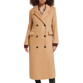 Scotch & Soda Damen Double Breasted Woolen Coat Wollmantel, Dune, L