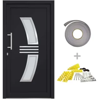 vidaXL Haustür Anthrazit 108x208 cm - Grau