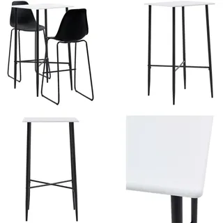 vidaXL 3 tlg. Bar Set Kunststoff Schwarz - Bar-Set - Bar-Sets - Bartisch Mit Barhocker - Bartische Mit Barhocker - Schwarz