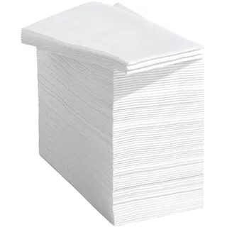 JEBBLAS Einweg-Gästetücher, Leinen-Haptik, stoffähnliche Papierservietten, weiches, saugfähiges Papierhandtuch für Küche, Partys, Badezimmer, Restaurant, Veranstaltungen, 20 x 40 cm (Weiß100)