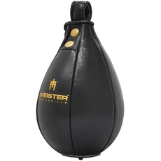 Meister SpeedKills Speedbag aus Leder mit Leichter Latexblase, klein, 19,1 x 12,7 cm, Schwarz