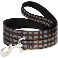 Buckle-Down Hundeleine Star Wars Chewbacca Bandolier Bounding Browns Grey 1,2 m lang 2,5 cm breit (DL-WSW109-1,0-4FT)