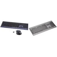 Rapoo 9500M kabelloses Tastatur-Maus Set Wireless Deskset 1600 DPI Sensor & E9270P kabellose Tastatur Wireless Keyboard ultraflaches 4 mm Tastaturdesign