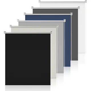 Verdunklungsrollo ohne Bohren Rollos für Fenster Verdunkelung Schwarz B70 x H170 cm Thermorollo Innenrollo Klemmrollo Sonnenschutzrollo innen