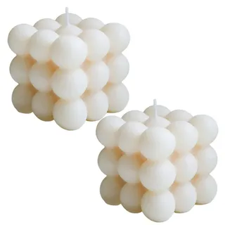 HUATEEN Duftkerzen in Würfelform & Bubble Design,2 PCS Handgefertigte Sojawachs-Kerzen Natürliche Aromatherapie Kerzen für Zuhause (Dekoration Aesthetic, Raumduft, Entspannung, Scented Candles)