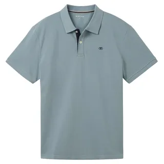 TOM TAILOR Herren Basic Piqué Poloshirt, 27475 - Grey Mint, XXXL - Grau