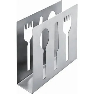 Serviettenhalter, Edelstahl, Silber