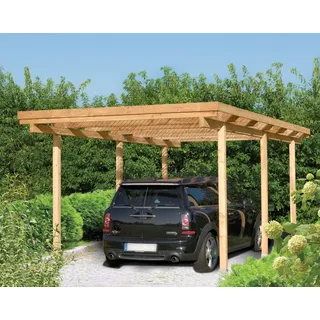 Kiehn-Holz Bamberg Einzelcarport 3,04 x 5,10 m naturbelassen