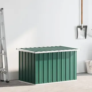 KKHOMEI Gartenbox aus Metall Groß Garten Auflagenbox XXL Garten Aufbewahrungsbox Gartenbox Kissenbox Gerätebox Gartentruhe 109 x 67 x 65 cm für Gartengeräten Poolzubehör Spielzeug