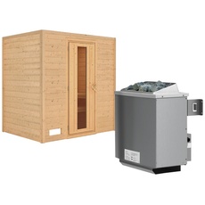 Bild Sauna Sonja mit Ofen 9 kW integr. Strg«, beige