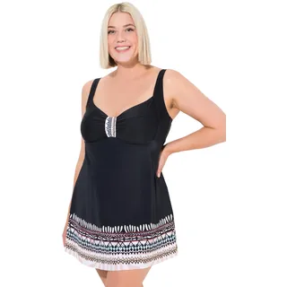 Ulla Popken Damen große Größen Übergrößen Plus Size Badekleid Grace, Safariborte
