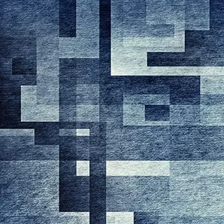 Homemania Tone of The Blue-geometrische Teppich, rutschfest, für Wohnzimmer, Schlafzimmer, Mehrfarbig aus Polyester, Baumwolle, 100 x 150 cm