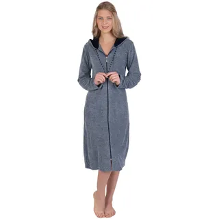 Wewo fashion Damenbademantel »6039«, (1 St.), leichte Badejacke Wewo fashion navy patterned XS   Länge: 110 cm