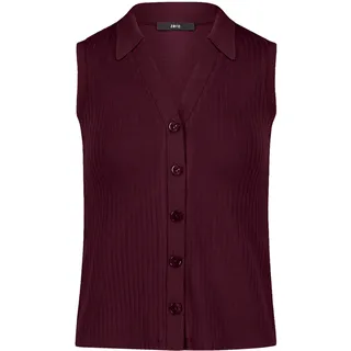 Stricktop ZERO "Poloshirt mit Kragen", Damen, Gr. 36, lila (schwarz aubergine), Obermaterial: 94% Viskose CV. 6% Elasthan EL., Tops Stricktop