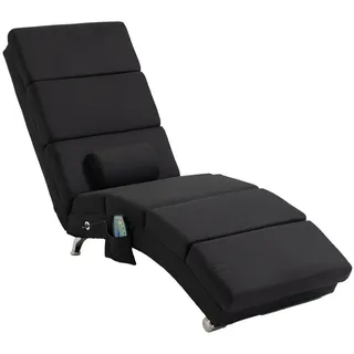 Homcom Relaxliege Polyester 56 x 84 x 168 cm Schwarz mit Massagefunktion