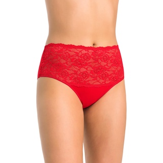 Teyli Unterwäsche Frauen Pantys Damen - Slips Damen-Unterhosen Damen Unterwäsche - Frauen Unterwäsche Baumwolle mit Spitze Blumenmotiv Rot S