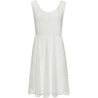 Spitzenkleid LASCANA "mit breiten Trägern und tiefem Rundhalsausschnitt", Damen, Gr. 38, N-Gr, weiß, Spitze, Obermaterial: 98% Polyamid, 2% Elasthan. Futter: 95% Viskose, 5% Elasthan, unifarben, festlich, figurumspielend ca. Mitte Oberschenkel, Rundhals, Kleider Spitzenkleid, elegantes Sommerkleid, Partykleid, Festkleid, Cocktailkleid, festlich, Topseller
