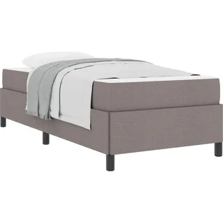vidaXL Boxspringbett Taupe 90 x 200 cm Stoff - Creme