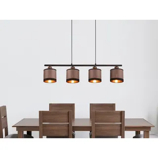 LED Esstischlampe hängend Kochinsel Kücheninsel, Balkenlampe mehrflammig golden