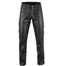 Bikers Gear Australia Herren-Jeans aus weichem Leder für Bequeme Passform, schwarz, Größe 2XL