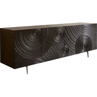 DeLife Sideboard Ashara 200 x 75 x 40 cm dunkelbraun / weiß
