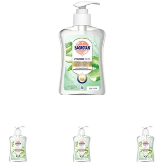 Sagrotan Handseife Aloe Vera – Hygienische Flüssigseife – 1 x 250 ml Seifenspender (Packung mit 4)