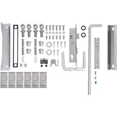 Alberts 678166 Zubehör-Set Flexo | für Doppeltor | bis 1200 mm Höhe | Stahl roh, feuerverzinkt