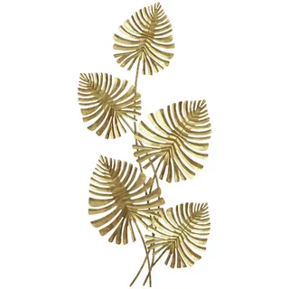 Homcom Wanddeko Metall Gold , Goldfarben , 2.5x39x83 cm , Bilder & Rahmen, Wanddeko