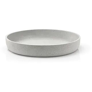 BLOMUS -MOON- Dekoschale aus Polystone in puristischer Beton-Optik, hochwertige Verarbeitung, Industrial-Design, individuell nutzbar, trendiges Wohnaccessoire (H / B / T: 7 x 40 x 40 cm, Grau, 65445)