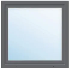 Kunststofffenster ARON Basic weiß/anthrazit 800x850 mm DIN Rechts