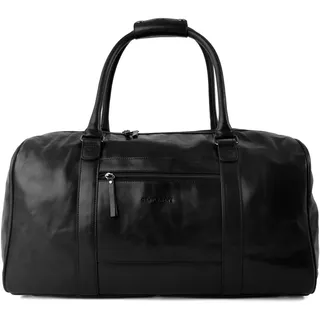 Gentlemen's Weekender Heidelberg - Reisetasche Echtleder Herren - große Leder Wochenendtasche - Duffel Bag für Reise & Business - Laptopfach - Schwarz