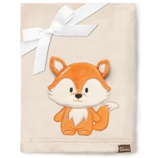 Be Mammy Warme Kuscheldecke Babydecke Blanket Baby Geschenk BE20-168 (Beige - Fuchs)