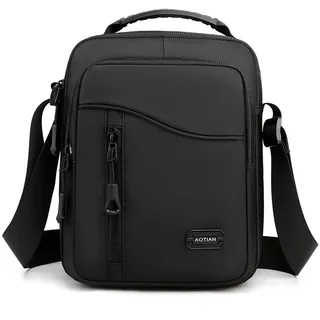 SPAHER Umhängetasche Herren Klein, Multi-Pocket Schultertasche Klein Wasserdicht Nylon Sling Crossbody Bag Herrentasche Mit Oberem Griff für Arbeit, Reise, Alltagsleben