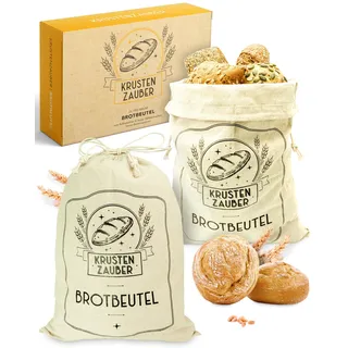 KRUSTENZAUBER Brotbeutel Leinen 2er-Set