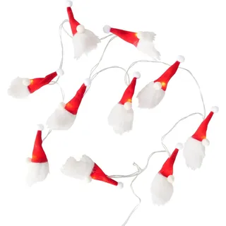 Boltze Home Weihnachtsbeleuchtung LED Lichterkette Weihnachtsmann 165cm warmweiß
