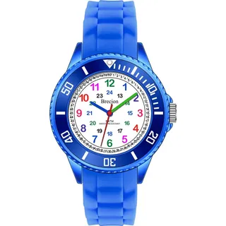brecjon Kinder Armbanduhr 2101 Silikonarmband royal blau