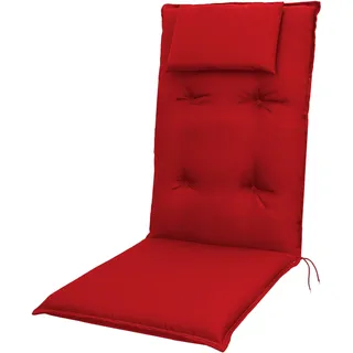 Doppler 8833 Hochlehner Gartenstuhl Auflagen 8cm Kopfkissen rot
