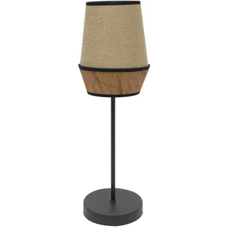 VoltShine Hohe Tischlampe mit Glocke E27, 74 x 25 x 25 cm, braun, ideal für die Beleuchtung von Räumen und zur Dekoration von Räumen.