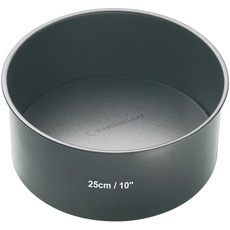 MasterClass Tiefe Kuchenform mit PFOA-Antihaftbeschichtung und losem Boden, 1 mm Kohlenstoffstahl, 25 cm (10'') Rundform, grau