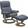Relaxsessel Mayfair Leder 79 x 101 x 73 cm Blau mit Hocker