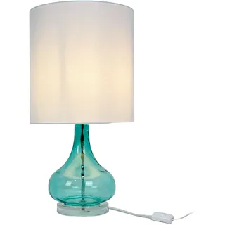 Relaxdays Tischlampe Weiß Blau