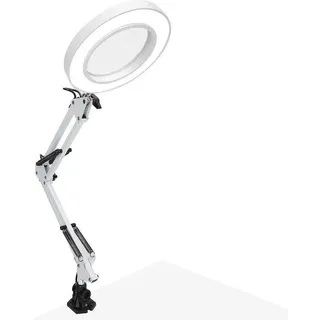 LED Bureaulamp mit USB-Anschluss für Nail Art und Tattoo - Klemmlampe für Kosmetik und Make-up - Tischlampe - Bunt