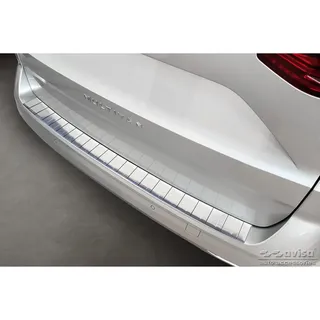 Avisa Ladekantenschutz Stoßstangenschutz 2/35849 Hinten für VW Multivan T7 (STM, STN) Edelstahl Heckstoßstangenschutz kompatibel mit Volkswagen 2021- - 'Ribs', Silber