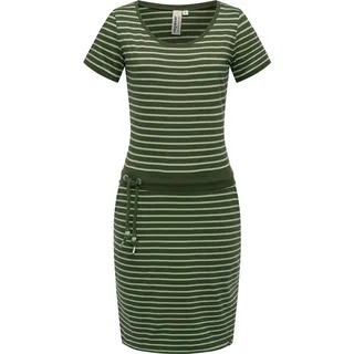 Sommerkleid RAGWEAR "Sommerkleid Baomi", Damen, Gr. XL, N-Gr, grün (schwarz olive), Obermaterial: 100% Baumwolle CO., Kleider Sommerkleid