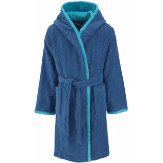 OTTO home Kinderbademantel »Timo« 1 Stk. Bademantel für Mädchen & Jungen aus 100% Baumwolle, mit Kapuze, blau,